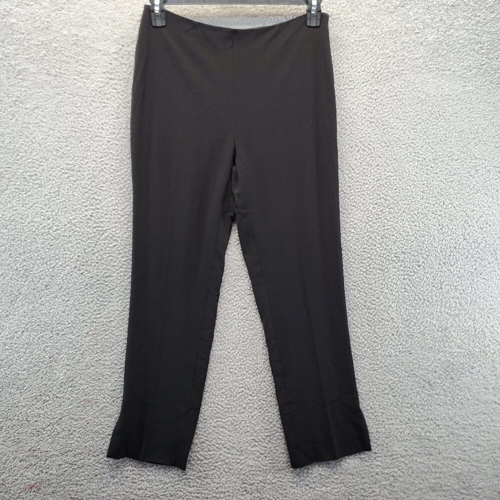 Halogen Women Dress Pants Straight Leg Side Zip Flat Front Stretch‎ Size 4